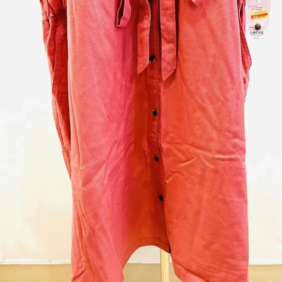 NWT CROFT & BARROW Women Short Sleeve Pullover Collared Draw String Dress Sz 3X - Picture 8 of 15